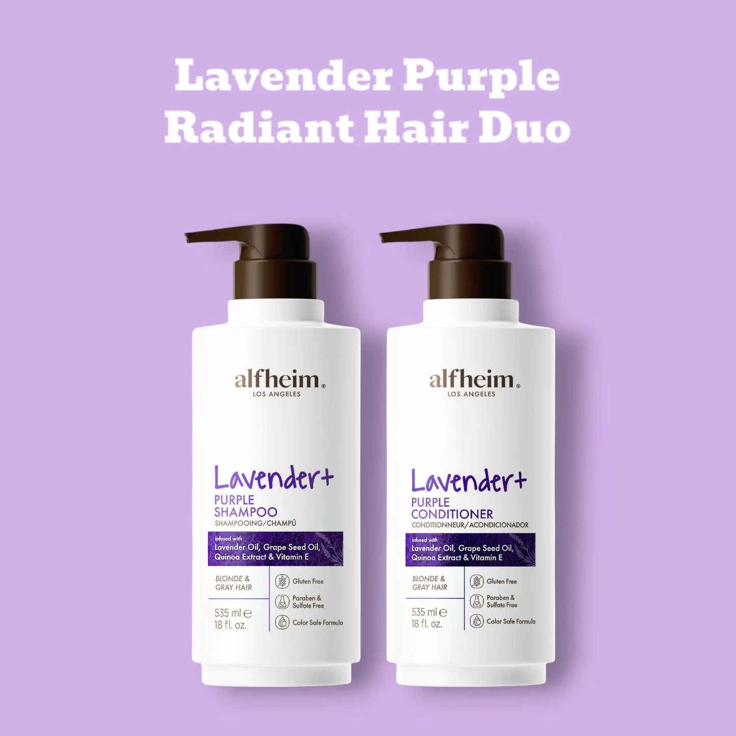 ALFHEIM Lavender Brass Busting Shampoo And Conditioner Set