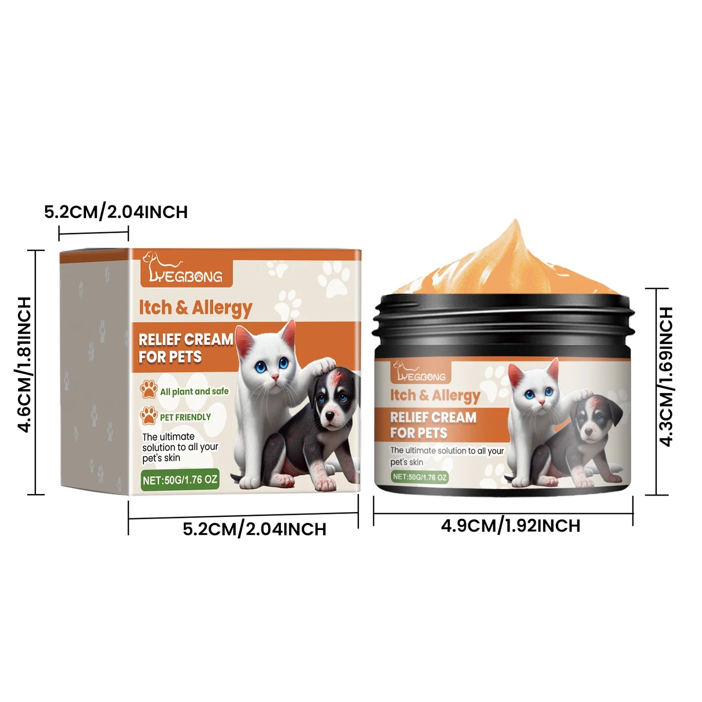 YEGBONG Pet Relief Itching Cream Nourishing Gentle Skin Comfort