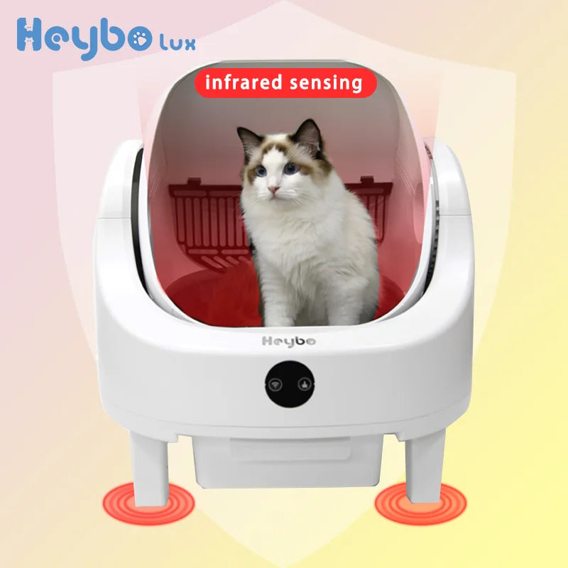 Smart Self Cleaning Cat Litter Box With App Odor Control
