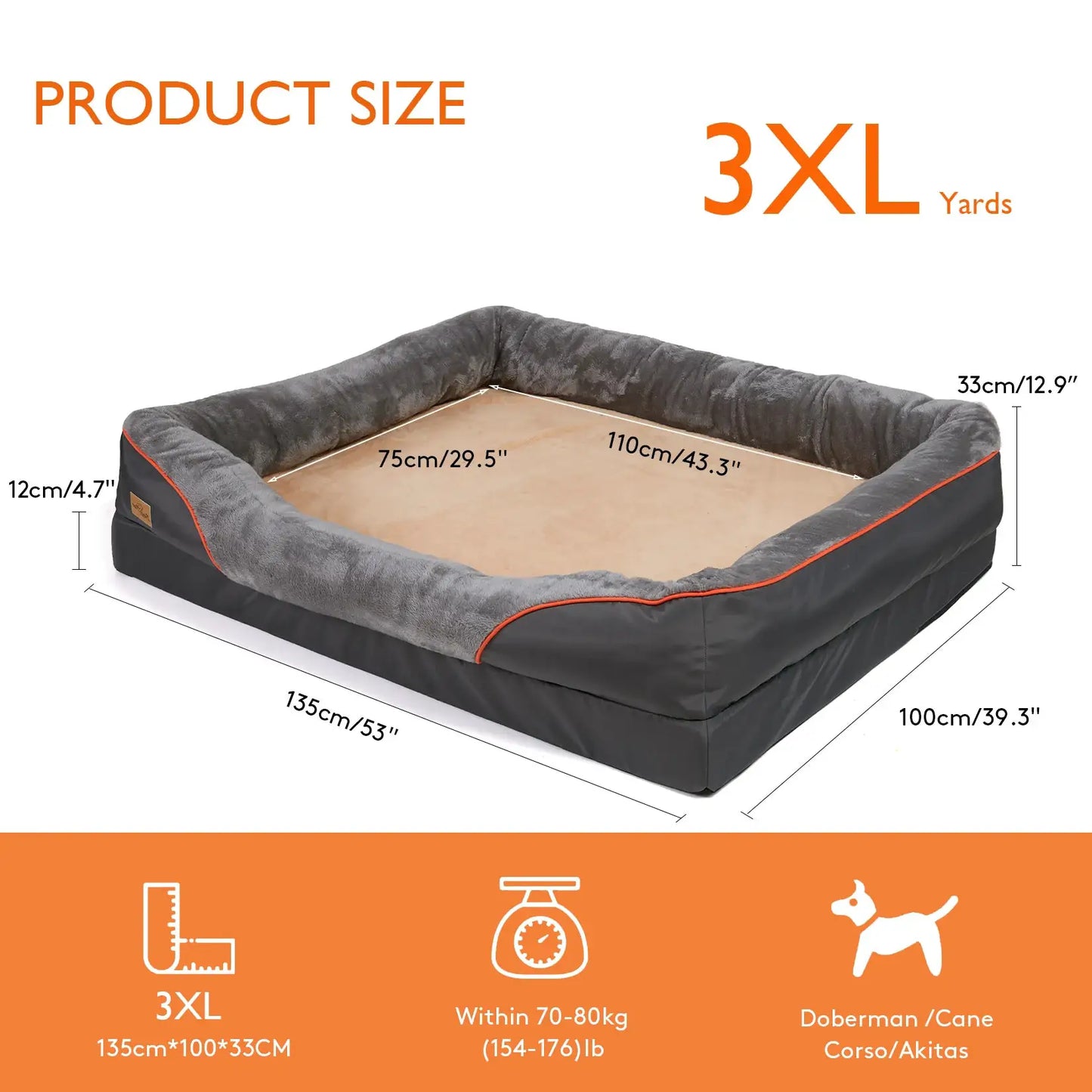 BINGOPAWCN Anti Allergy Dog Bed With Removable Washable Cover Waterproof by Furtastic Pet Essentials