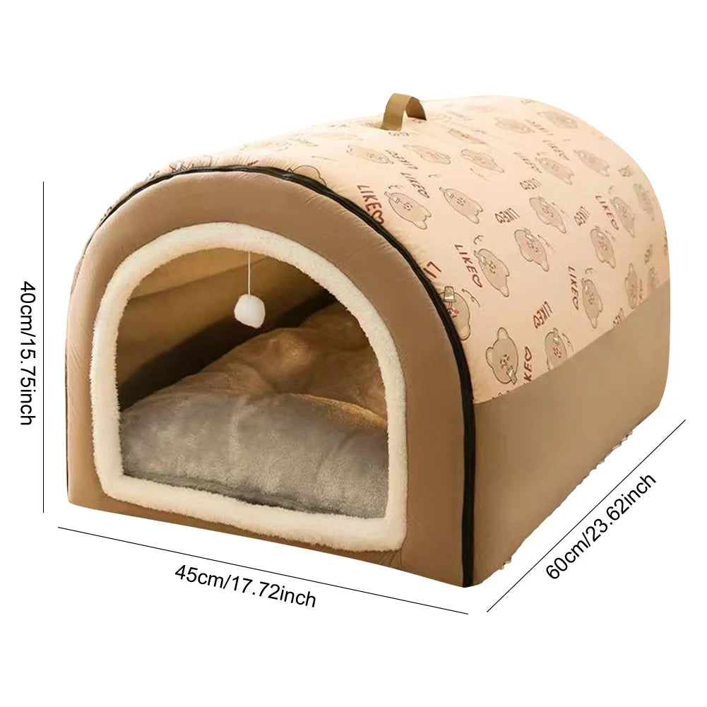 alloetCN Cute Removable Washable Pet House for Cats and Dogs