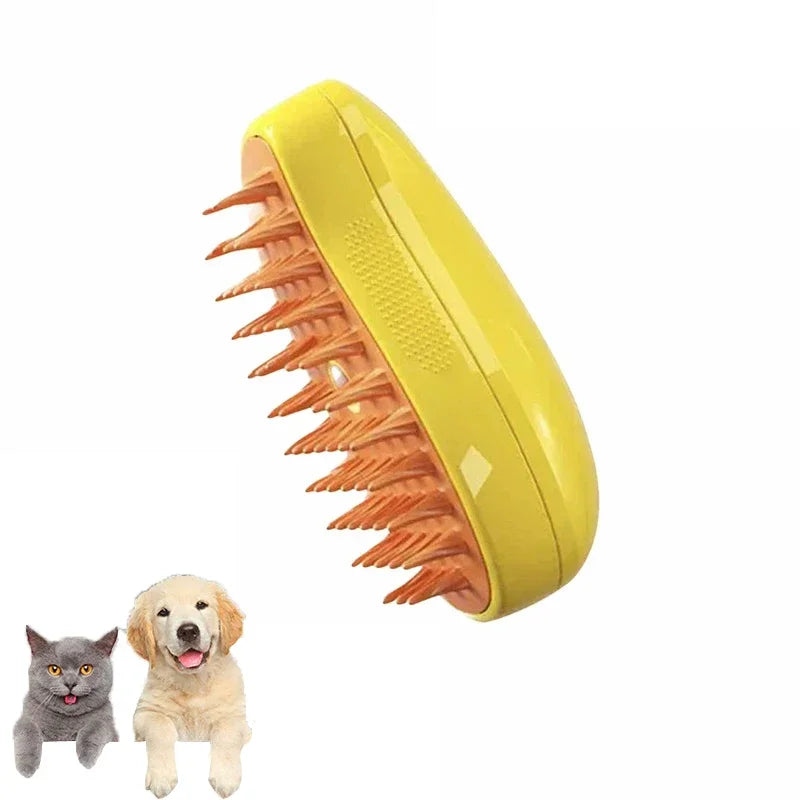Pet Steam Brush Massager 3 In 1 Electric Grooming Comb