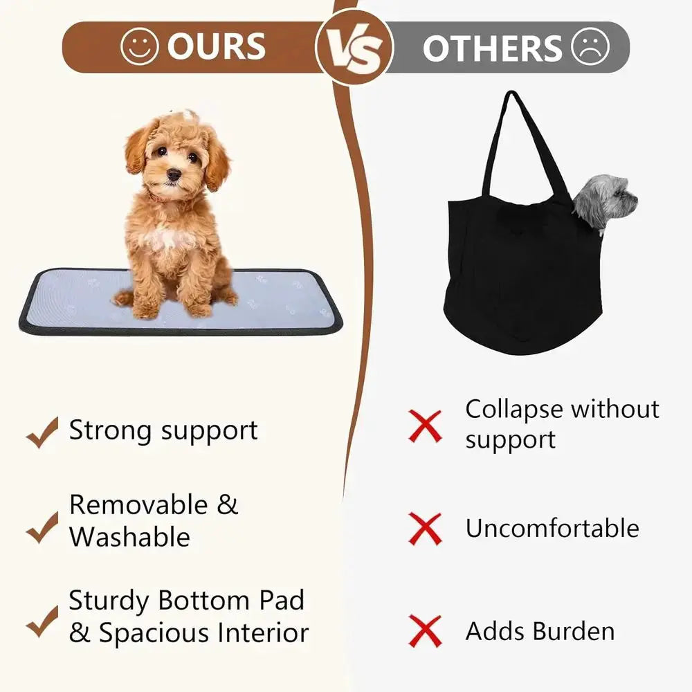 Dog Purse Carrier for Small Dogs, Cats, and Puppies – Soft-Sided Travel Pet Tote Bag with 4 Large Pockets, Foldable, Lightweight by Furtastic Pet Essentials