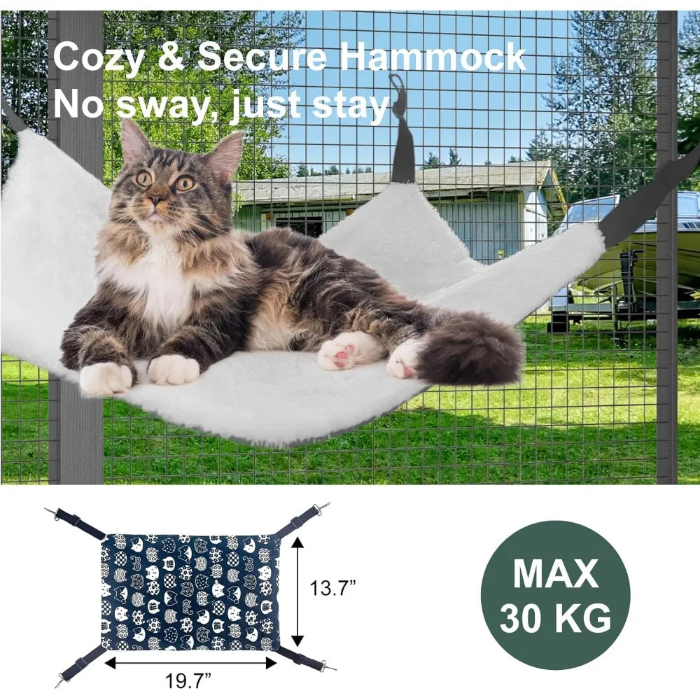 Catio Outdoor Cat Enclosure With Tunnel Two In One Playground