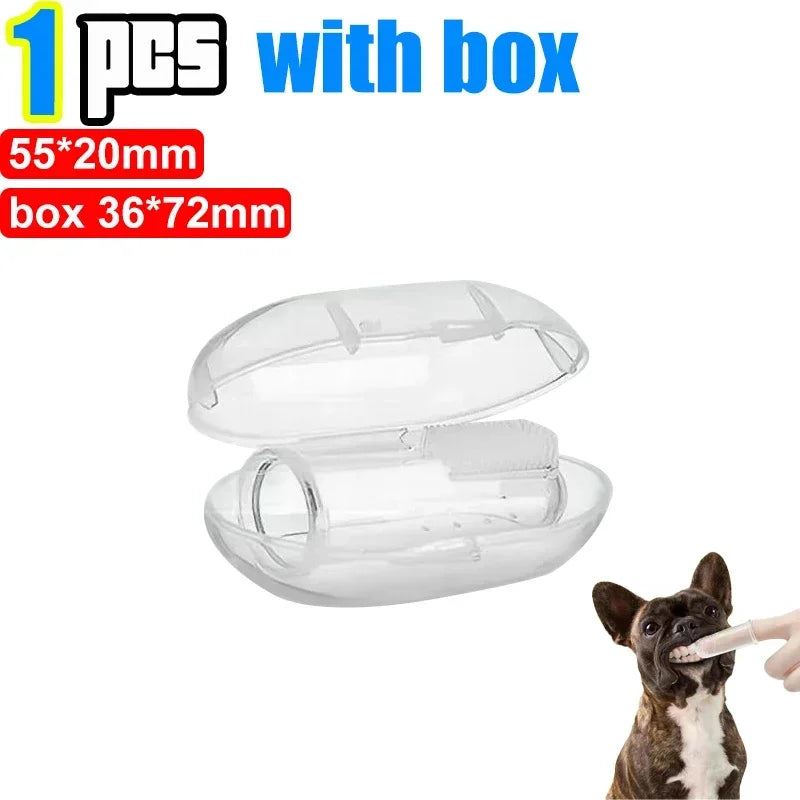 Silicone Fingertip Pet Toothbrush for Dogs and Cats