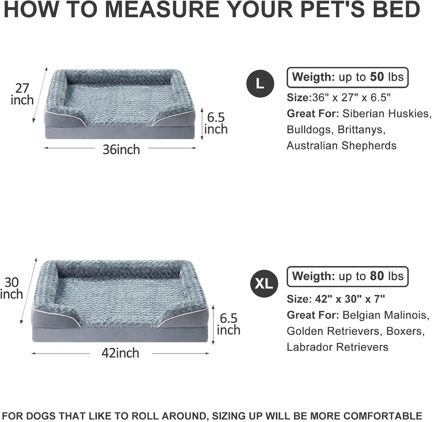 Orthopedic Dog Sofa Bed With Waterproof Lining And Skid Bottom
