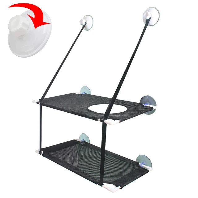 NONECN Double Layer Cat Window Hammock Bed With Strong Suction