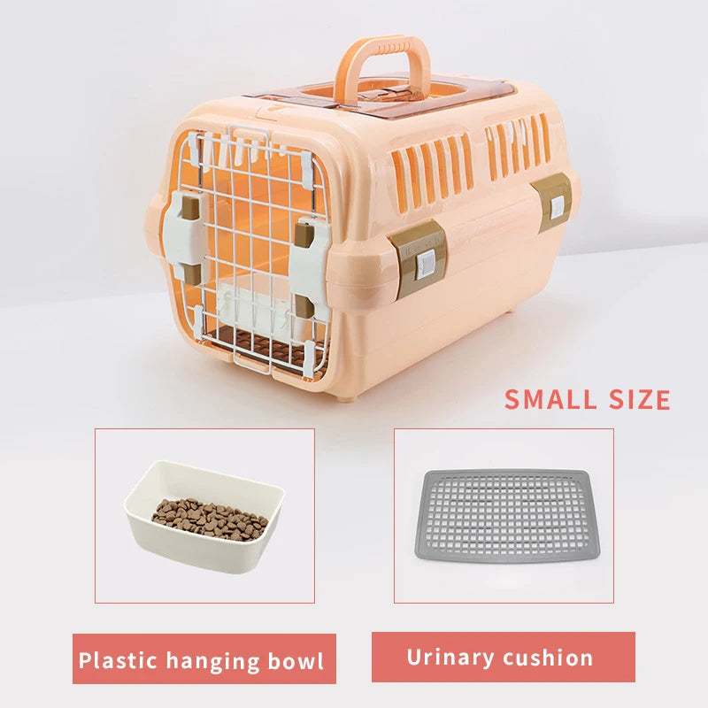 Outdoor Portable Cat Carrier Large Capacity Ventilated Cage For Pets