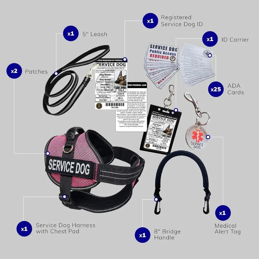 XMSJCN ActiveDogs Full Service Dog Kit With Harness And ID