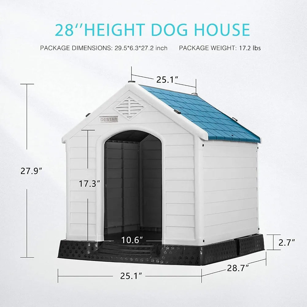 Durable Waterproof Plastic Dog House For Indoor Outdoor Use