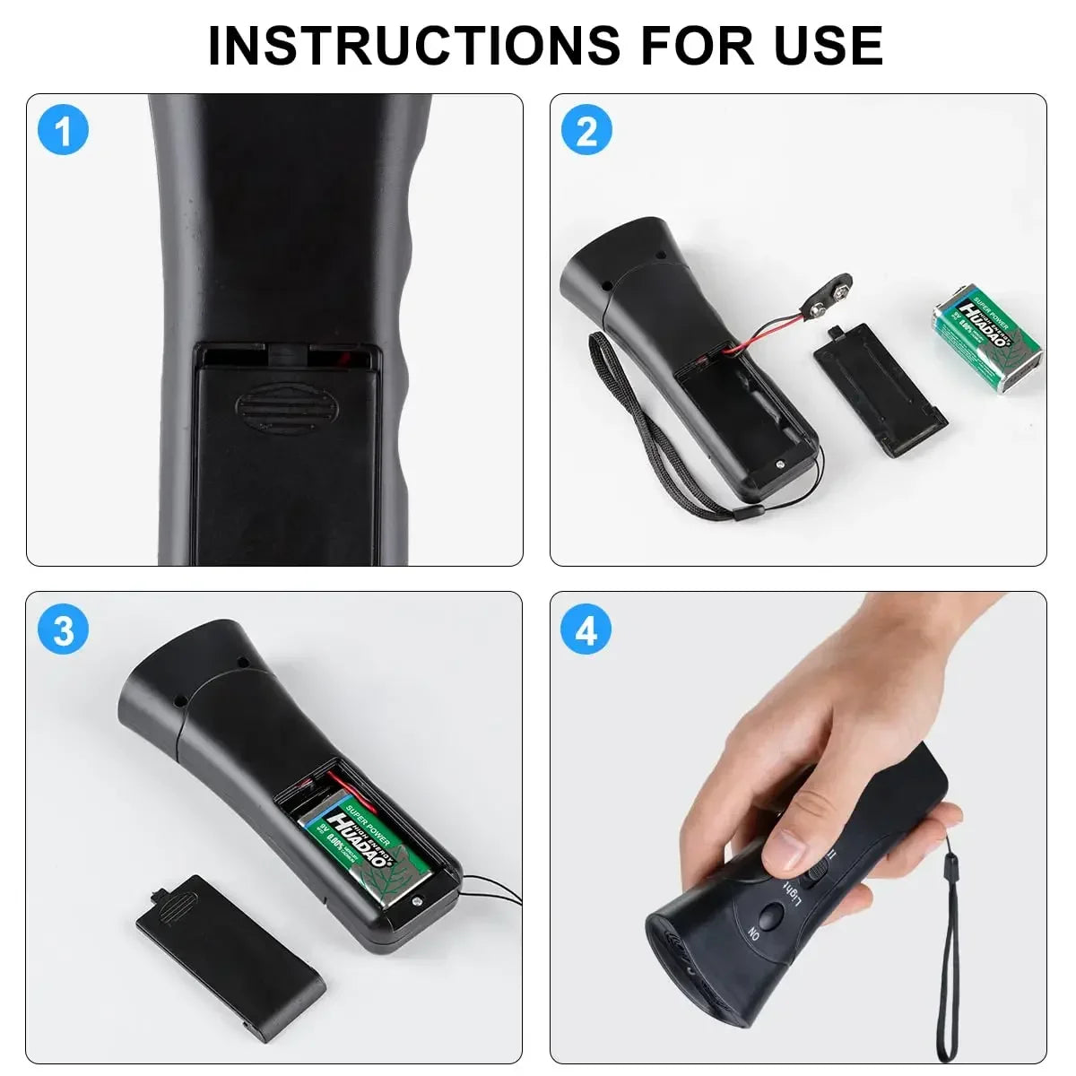 High-concerned Ultrasonic Dog Bark Deterrent Trainer With LED Light