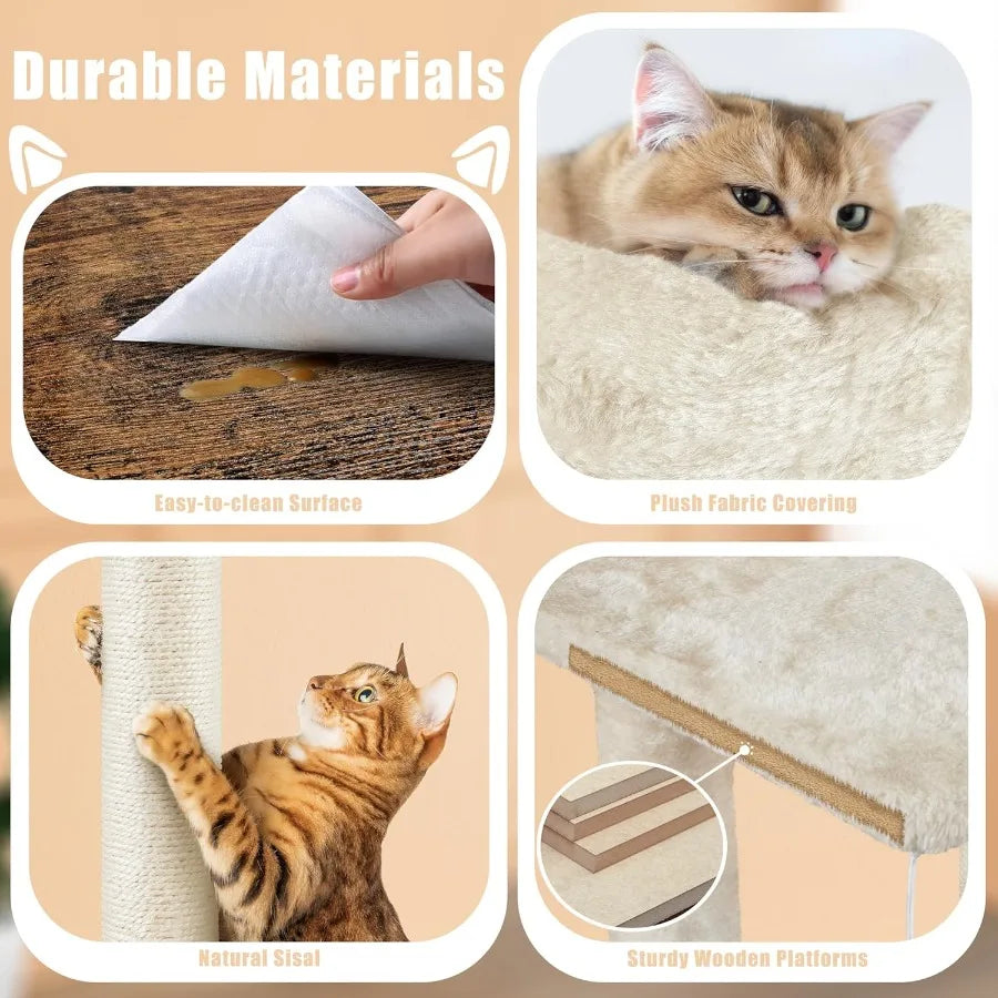 Feature Allinone Indoor Litter Box Enclosure With Integrated Cat Tree