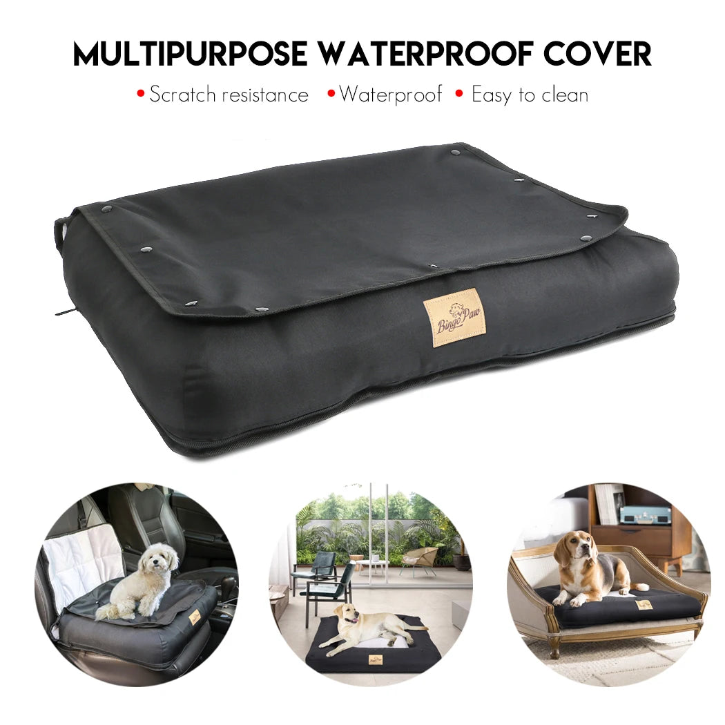 BINGOPAWCN Dog Car Seat Bed Waterproof With Removable Pad