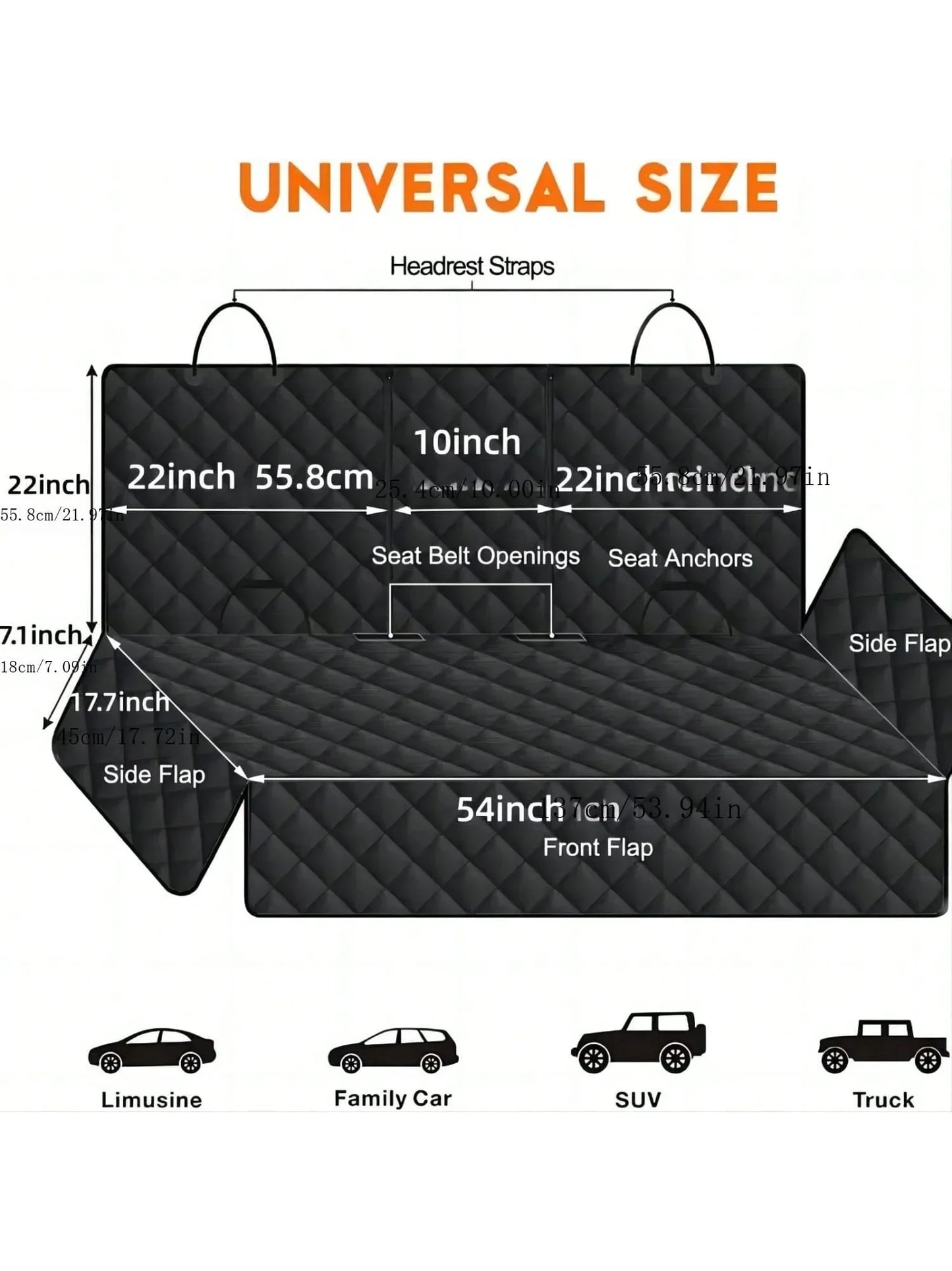 Waterproof Dog Car Seat Cover Protector With Armrest