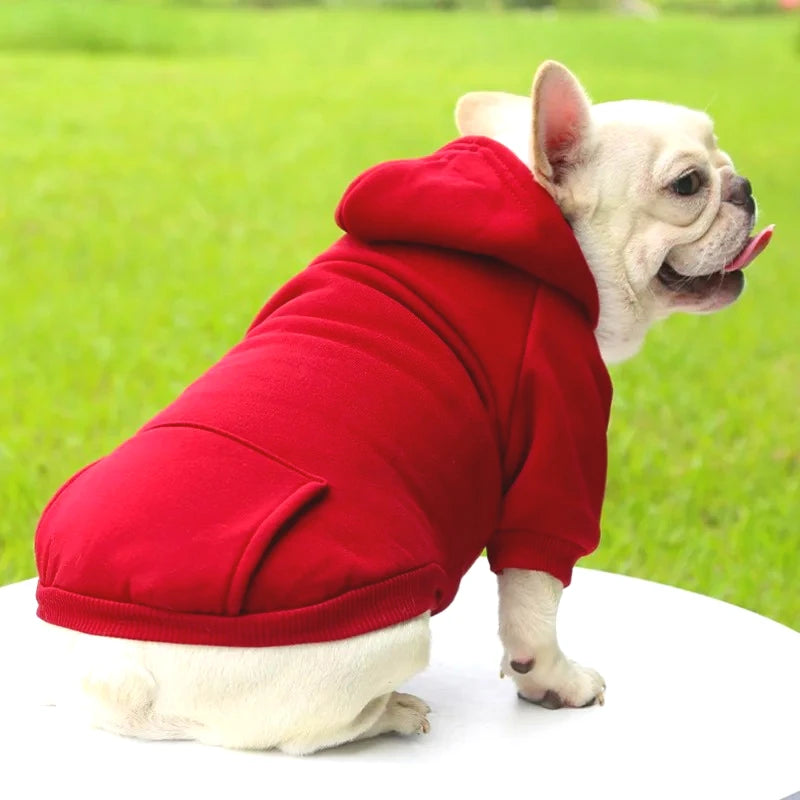 NONECN Dog Winter Hooded Sweatshirt Pet Coat Jacket