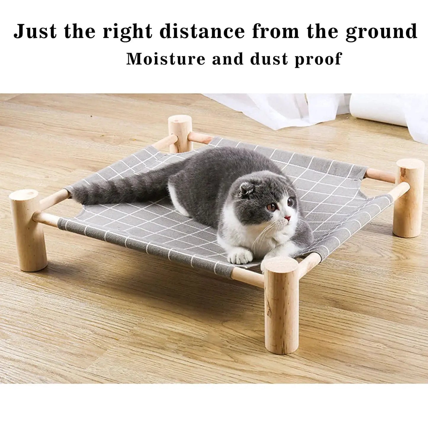 Raised Cat Hammock Bed With Removable Washable Mattress For Pets Indoor Outdoor by Furtastic Pet Essentials