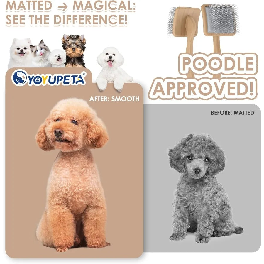 Hign-concerned Slicker Brush For Dogs 3pc Grooming Kit Undercoat Rake