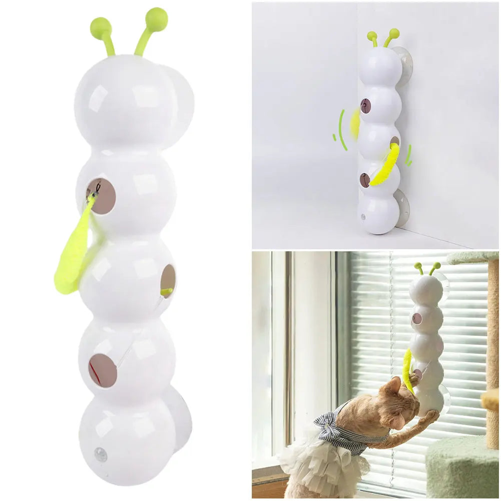 APWIKOGERCN Caterpillar Interactive Cat Toy Motion Activated Tail