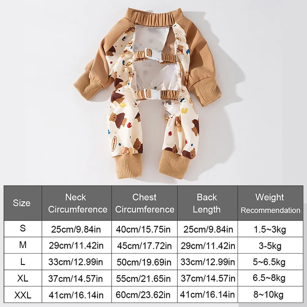 NONECN Waterproof Dog Four Legged Pants For Outdoor Walks