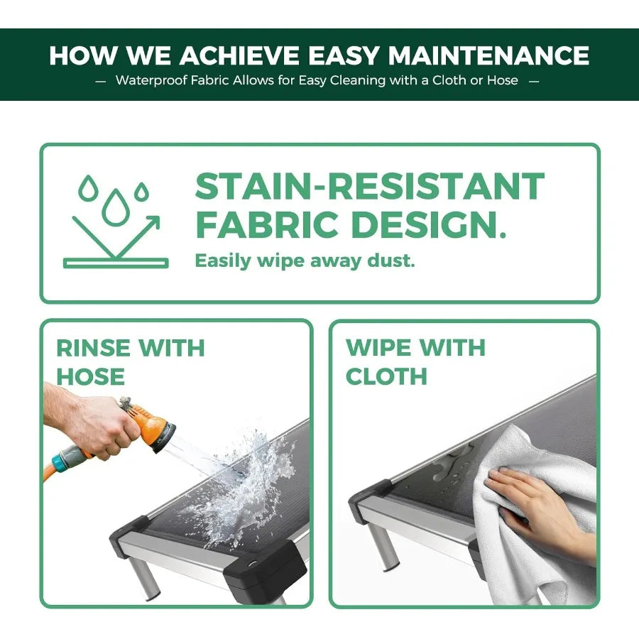 TitanNest ChewProof Elevated Dog Bed for Indoor Outdoor Use