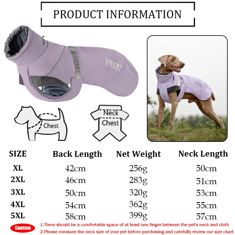 Choice Dog Winter Cotton Coat With Reflective Stripe High Neck