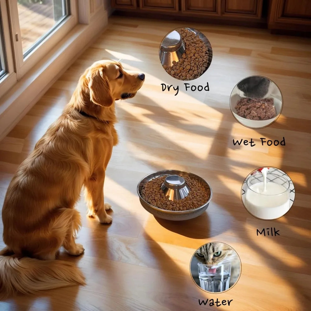 Hign-concerned Stainless Steel Puppy Weaning Bowls With Non Slip Mat