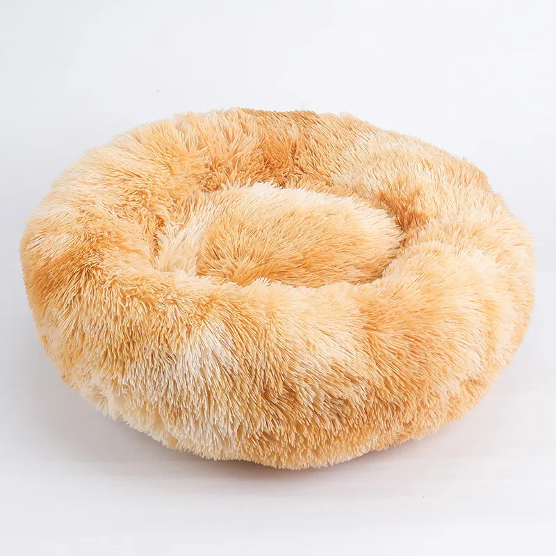 NONECN Cat Bed Washable Plush Donut Bed for Cats Soft