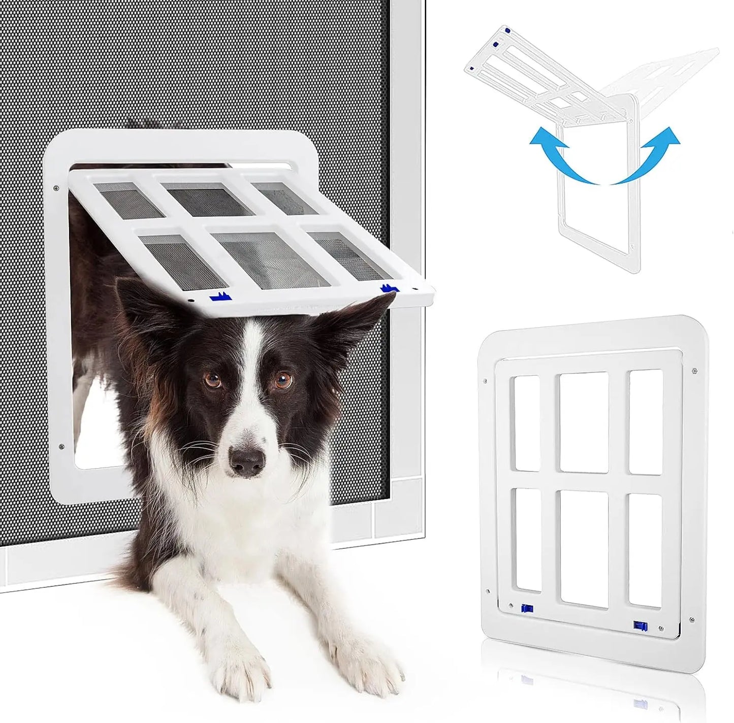 ATUBAN Dog Door For Sliding Door Lockable Magnetic Closure
