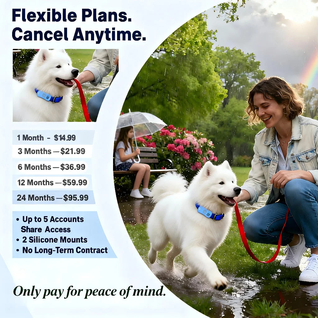 WANWAYTECH GPS Pet Tracker Real Time Tracking With Unlimited Range