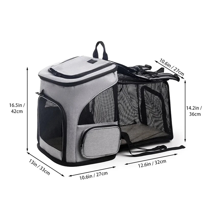 Breed Breathable Cat Carrier Backpack Foldable Travel Bag