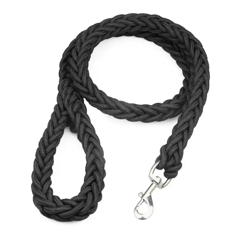 Nylon Braided Dog Leash For Large Breeds Traction Rope
