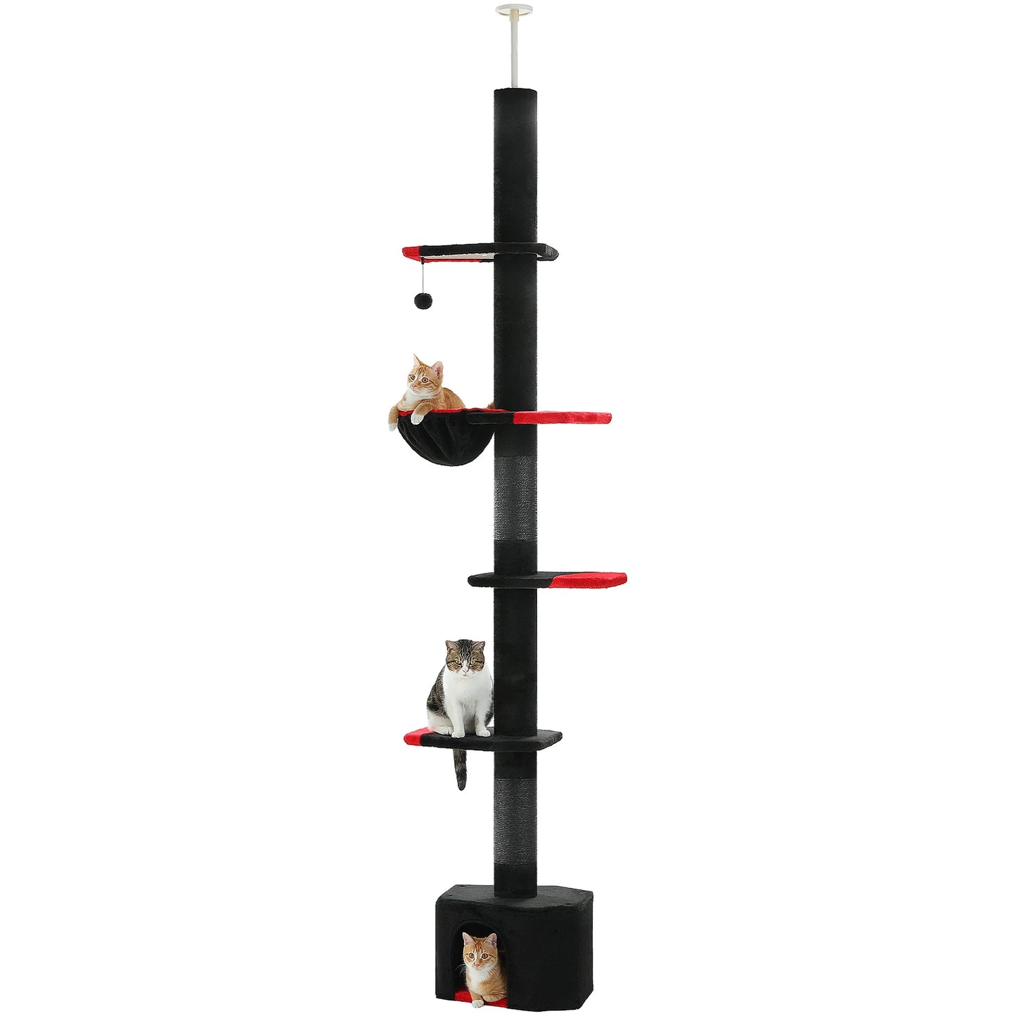 PEQULTICN Adjustable Height Cat Tree With Scratching Posts