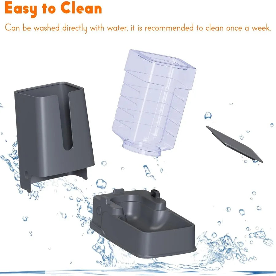 Hign-concerned Automatic Cat Feeder and Water Dispenser Set