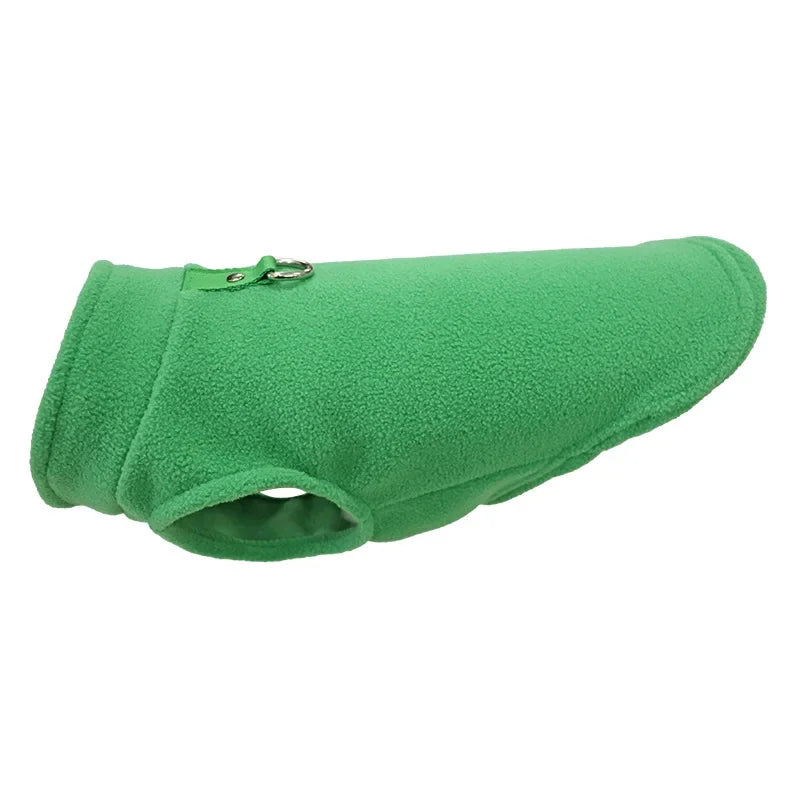 NONECN Fleece Dog Coat With D Ring For Small Dogs And Cats