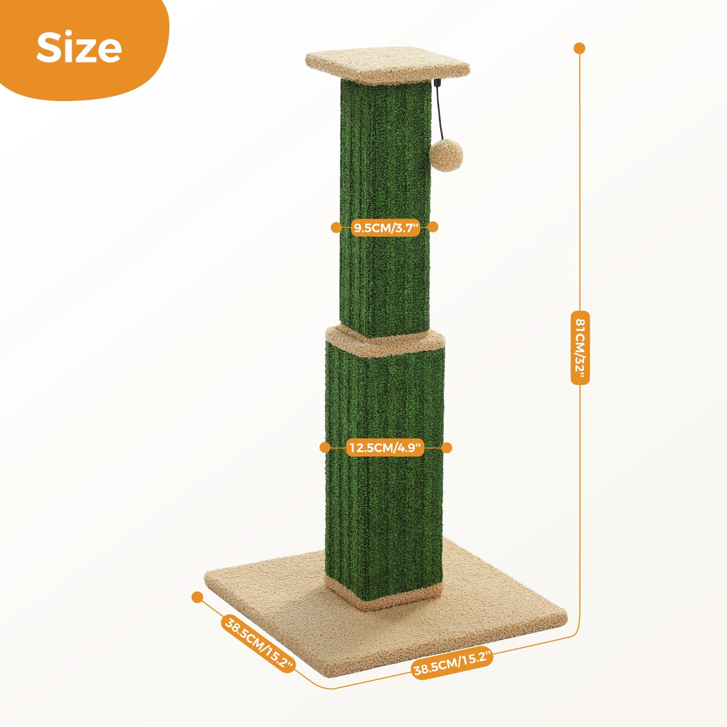 PAWZ Road Cat Scratching Post Indoor Tall Scratching Toy
