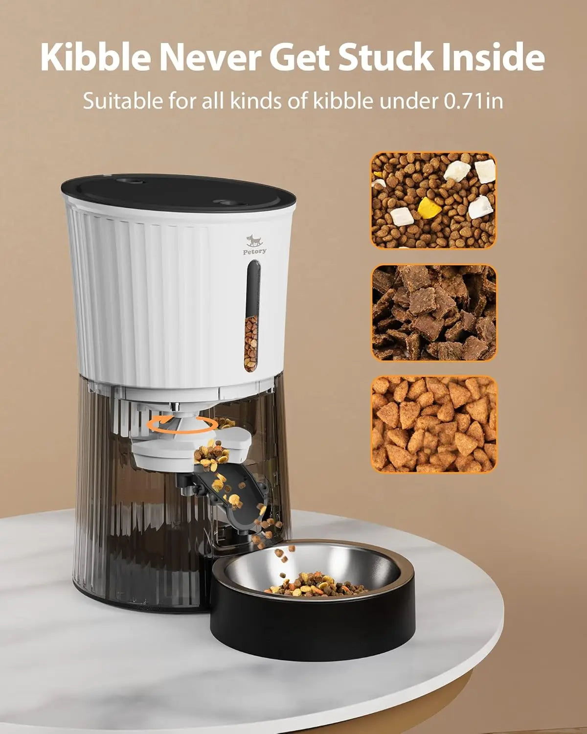 Automatic Cat Feeder With Timer 4L Food Dispenser 6 Meals