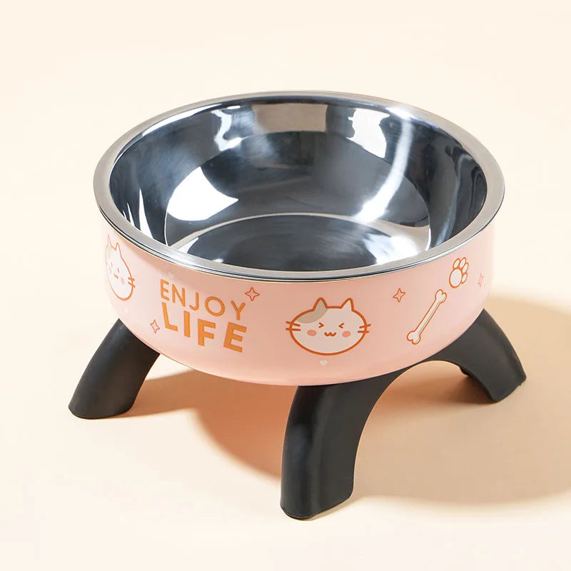 Stainless Steel Pet Bowl For Dogs And Cats Neck Protection