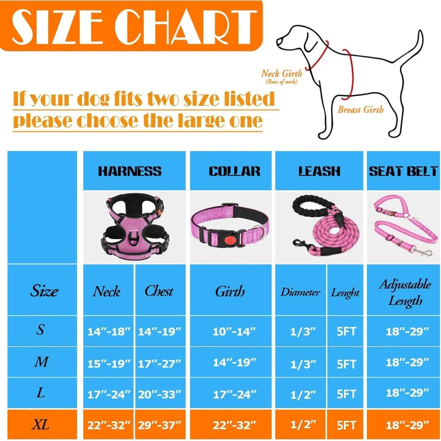 High-Concerned Chemical No Pull Dog Harness Set With Leash