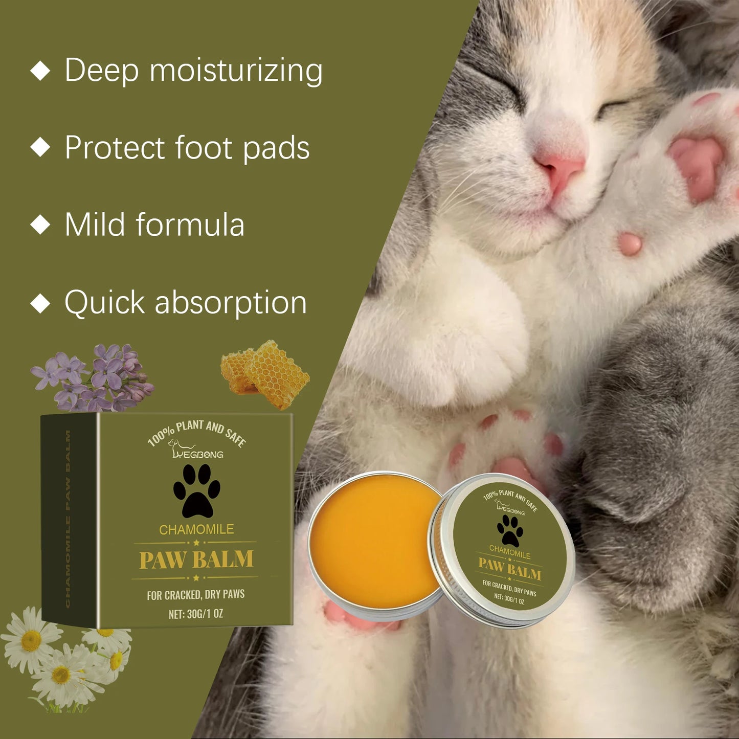 YEGBONG Pet Paw Care Balm Deep Nourishing Moisturizer Cracked Skin