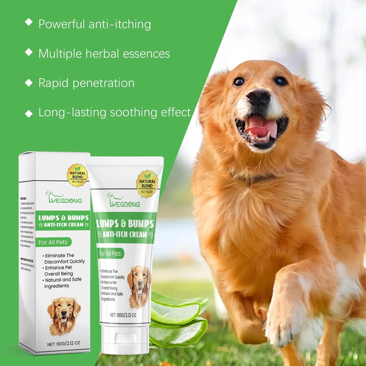 YEGBONG Pet Skin Care Spray Plant Formula Soothes Itching Relief
