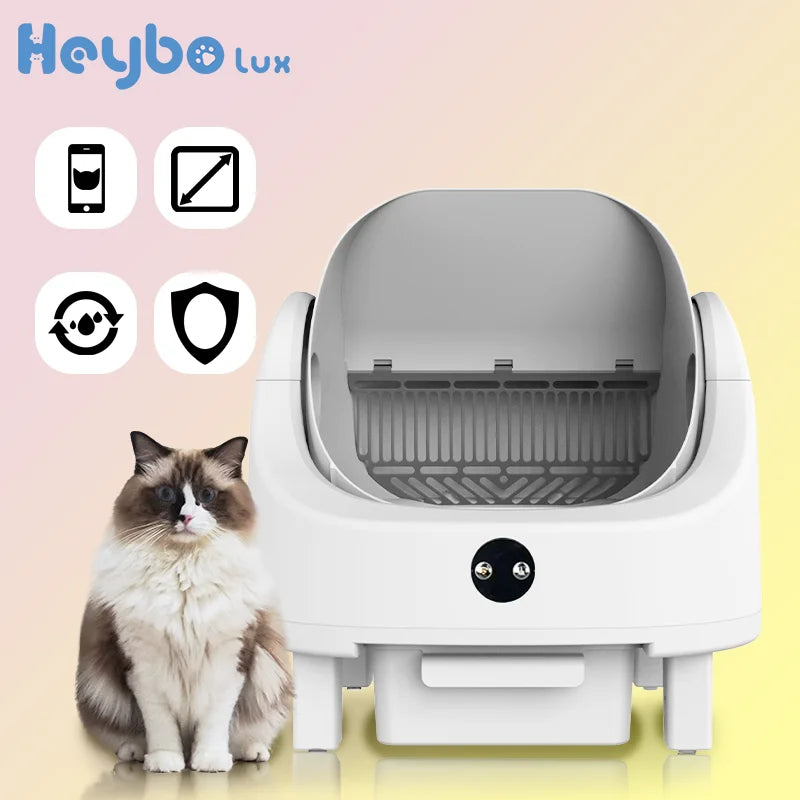 Smart Self Cleaning Cat Litter Box With App Odor Control