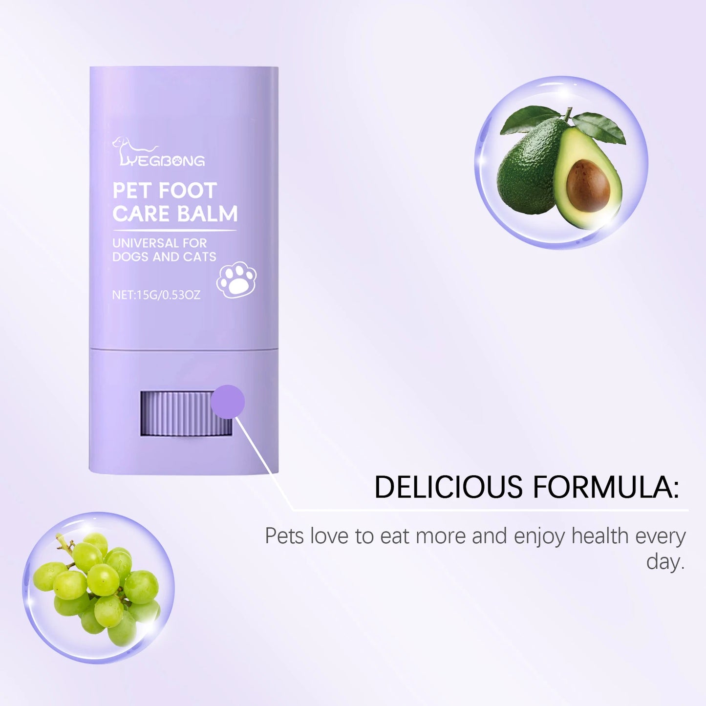 YEGBONG Pet Paw Cold Weather Moisturizer Balm Avocado Nourishment