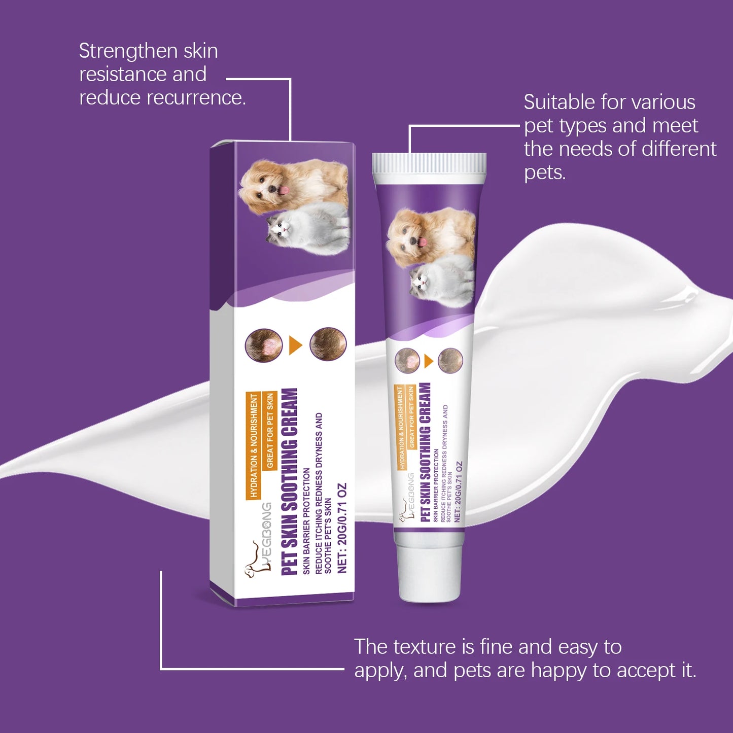 YEGBONG Pet Skin Care Cream Nourishing Relief Itching Hydrating