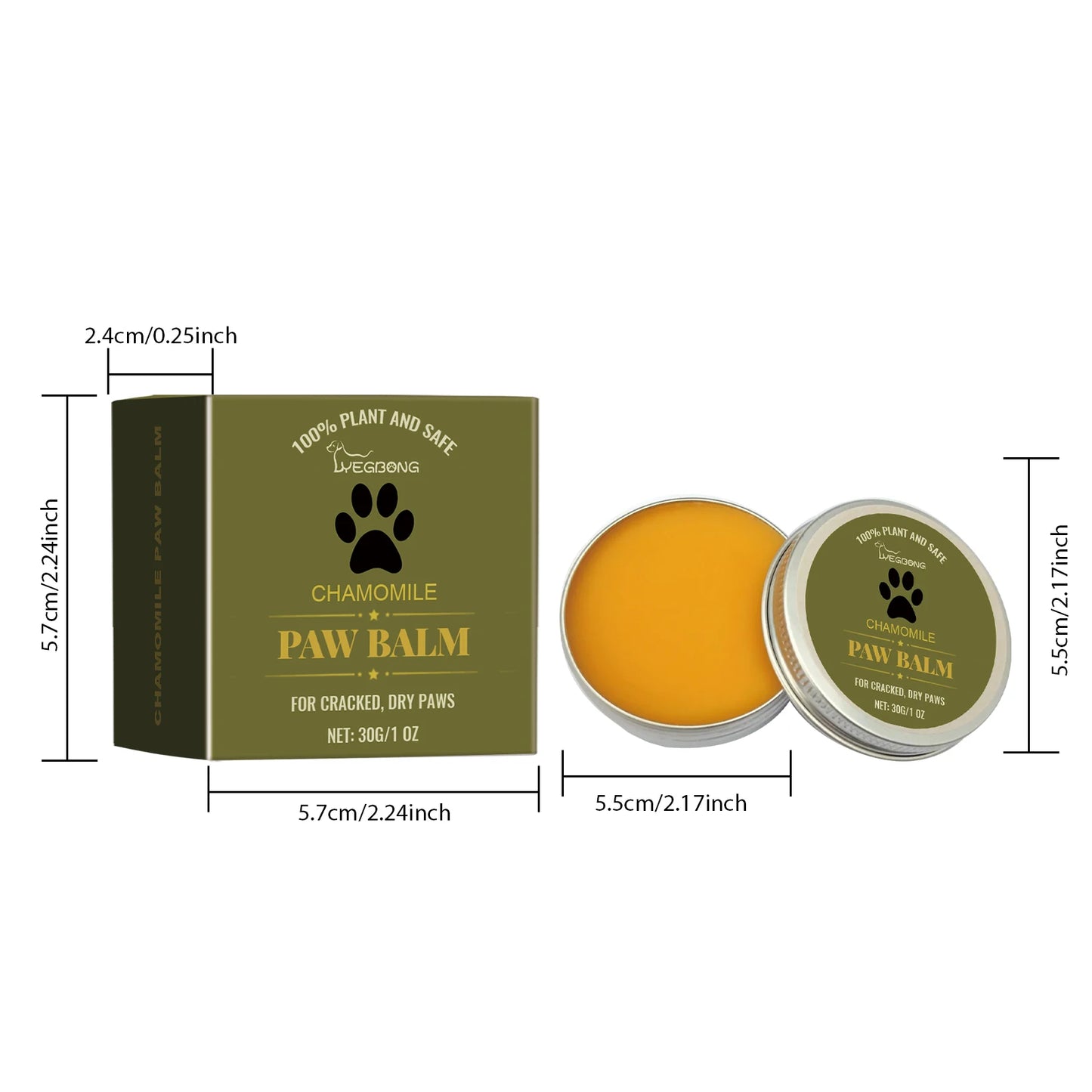 YEGBONG Pet Paw Care Balm Deep Nourishing Moisturizer Cracked Skin
