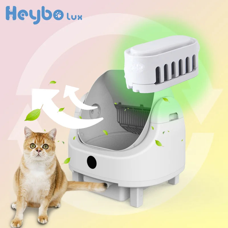 Smart Self Cleaning Cat Litter Box With App Odor Control