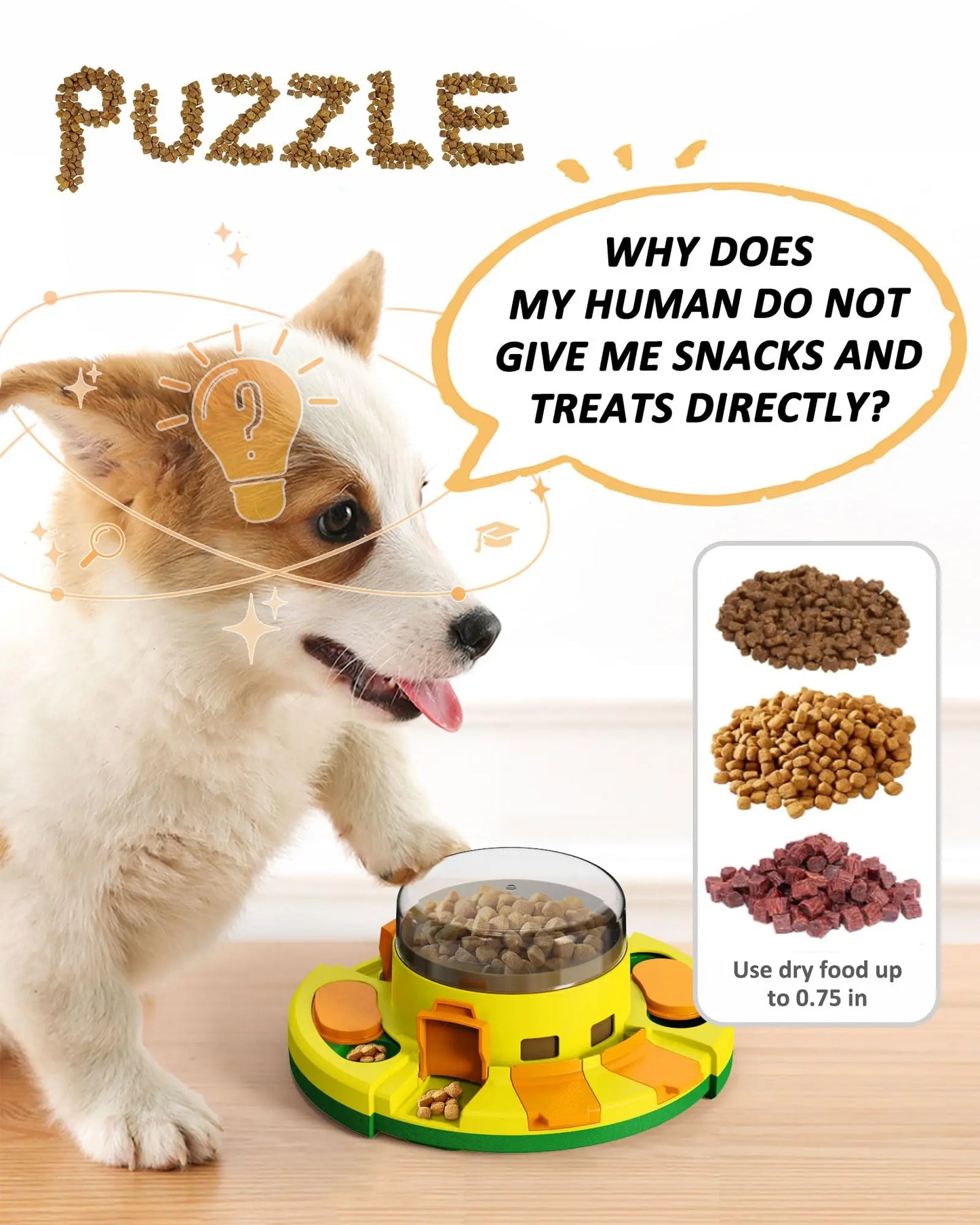 Interactive Puzzle Dog Toy Enrichment Slow Feeder Dispenser