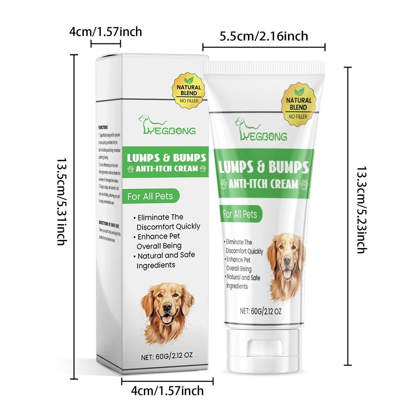 YEGBONG Pet Skin Care Spray Plant Formula Soothes Itching Relief