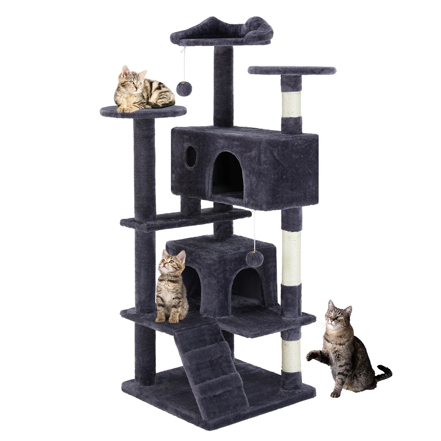 JHK Multi-Level Cat Tree Tower With Sisal Scratching Post