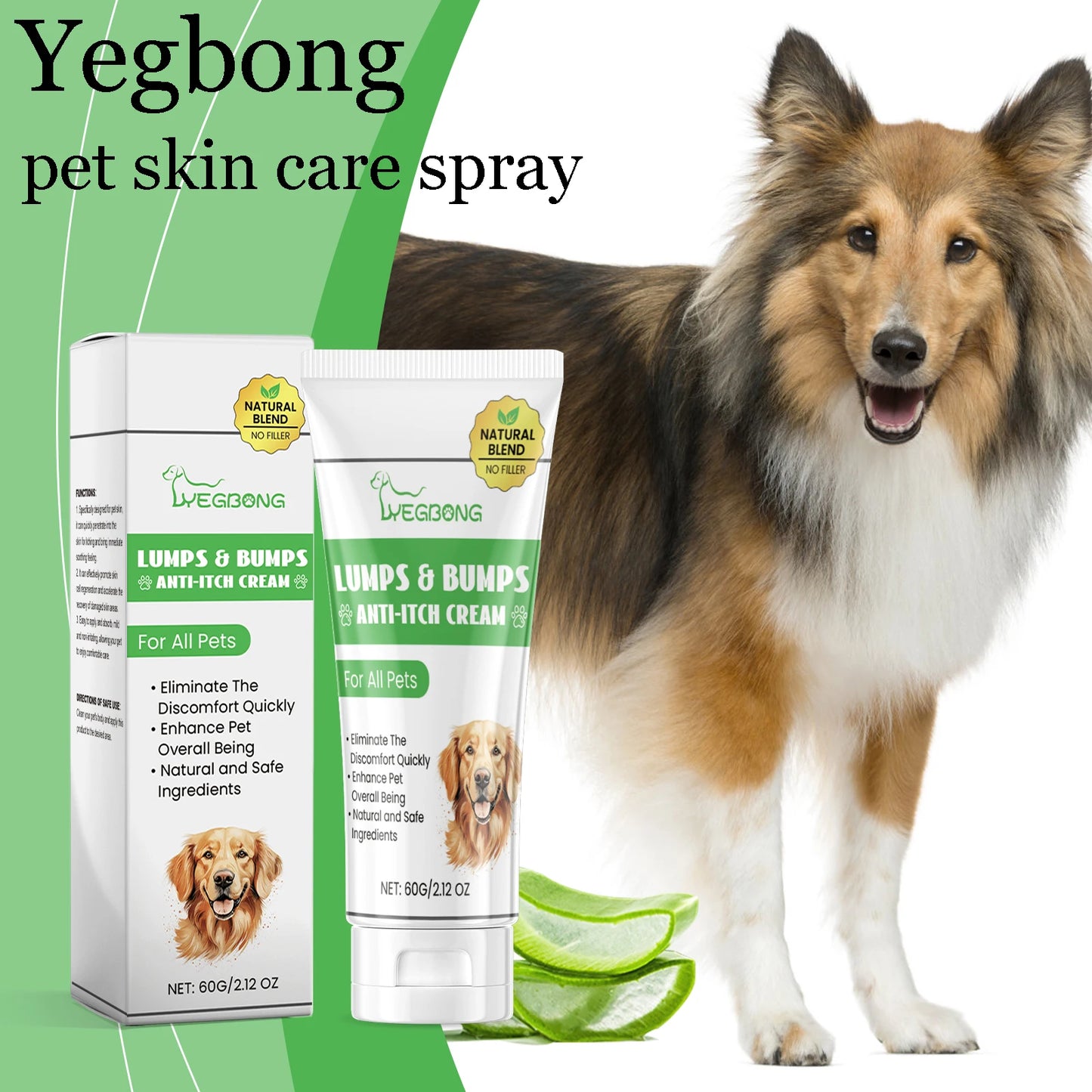 YEGBONG Pet Skin Care Spray Plant Formula Soothes Itching Relief