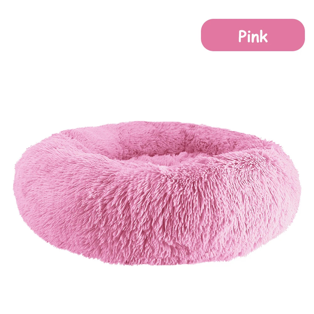 CN Zhejiang Donut Dog Bed Warm Plush Calming Washable Pet
